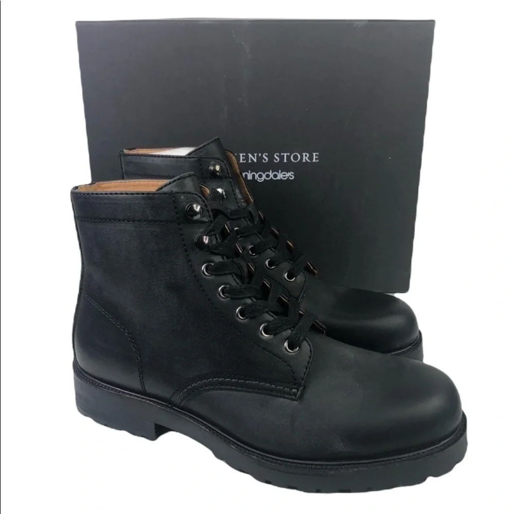 The Men’s Store Bloomingdales Pierce Plain Toe Leather Boots